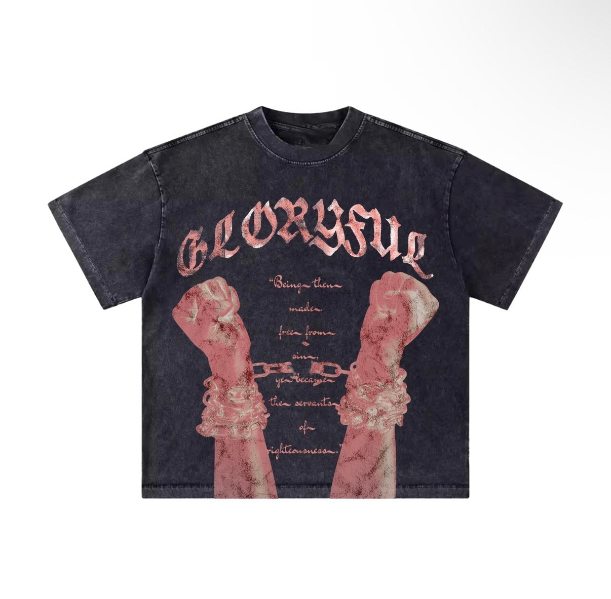 Free From Sin Tee (WASHED Black/Red)