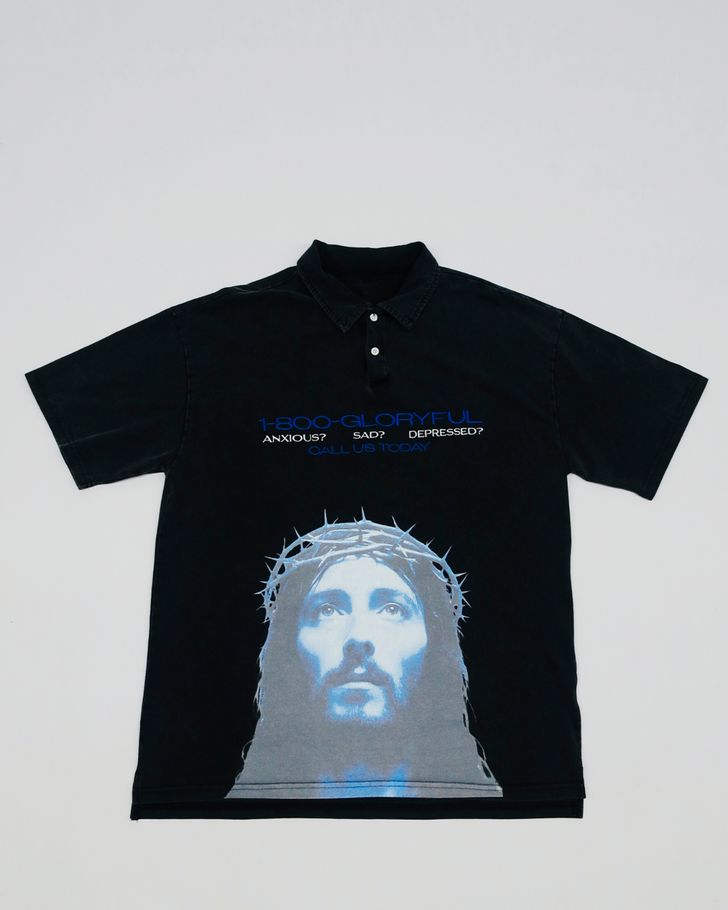 HOTLINE EMBROIDERED POLO BLACK