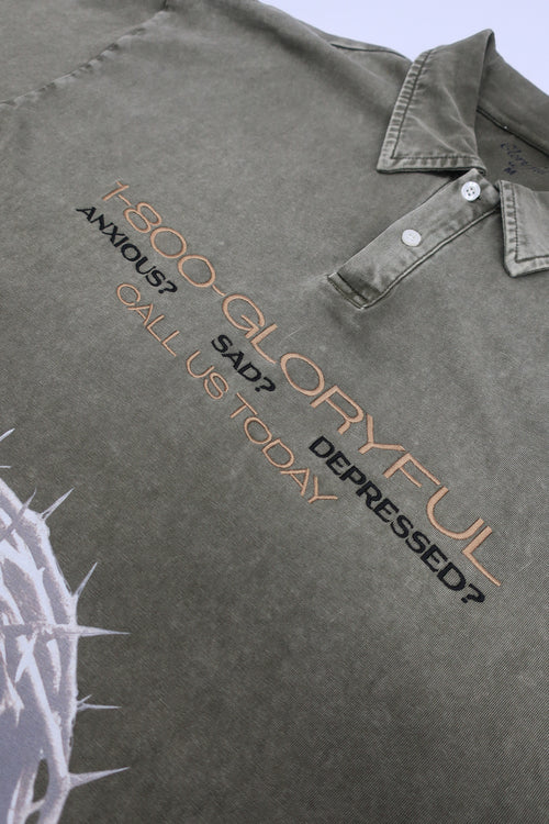 HOTLINE EMBROIDERED POLO OLIVE