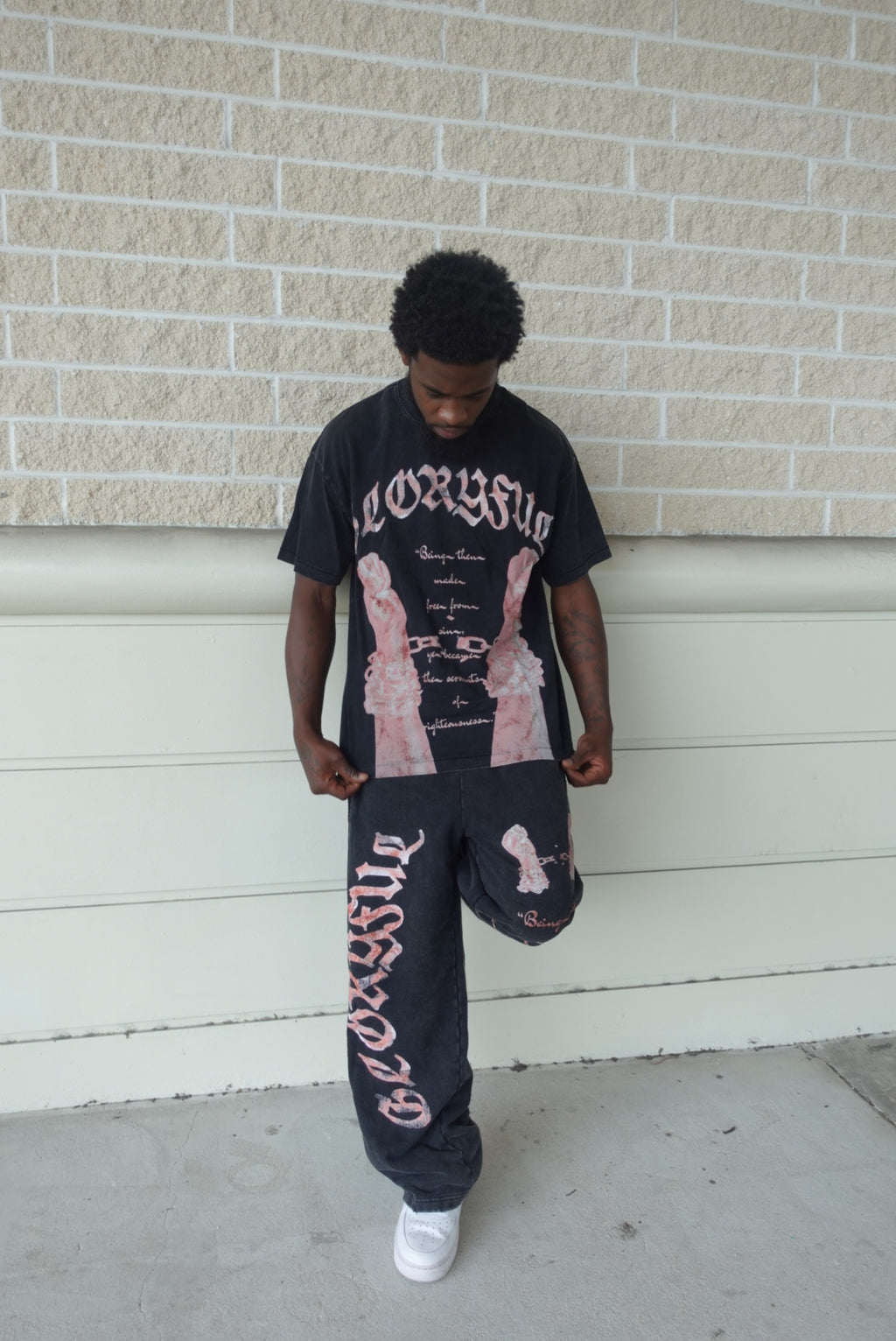 Free From Sin Tee (WASHED Black/Red)