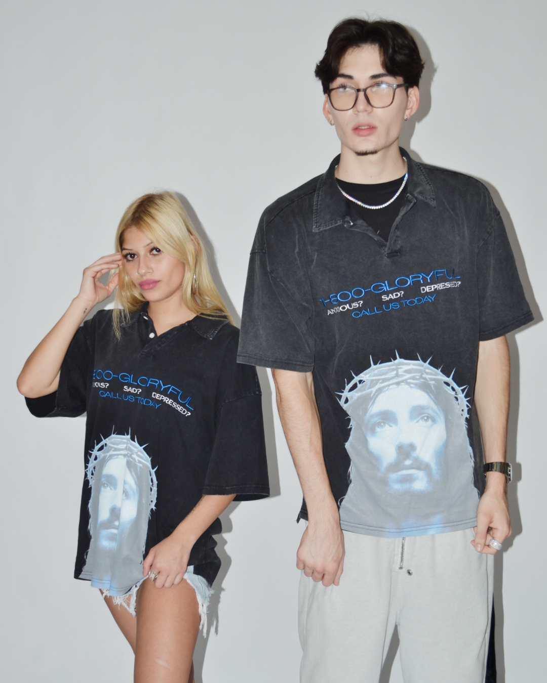 HOTLINE EMBROIDERED POLO BLACK